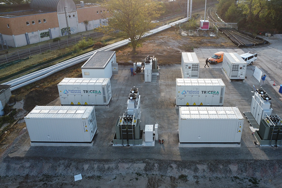 batteriespeicher-stadtwerke-karlsruhe Batteriespeicher der Stadtwerke Karlsruhe, errichtet durch EPC und Systemintegrator TRICERA energy