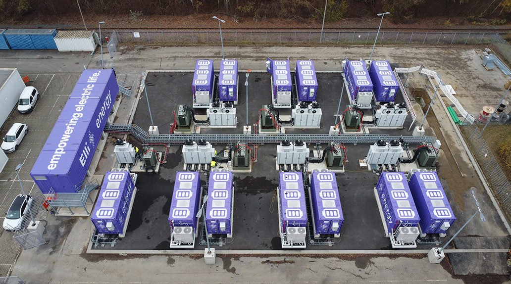 Drohnenaufnahme des Batteriespeicher-Systems der TRICERA energy bei der Elli in Salzgitter