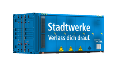 Container-Design für die Batteriespeicher-Container im Projekt für die Stadtwerke Ulm